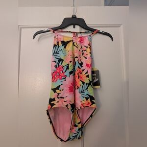 Girl's Art Class Colorful  Adjustable Tieback Swimsuit SPF 50+ Size 10/12